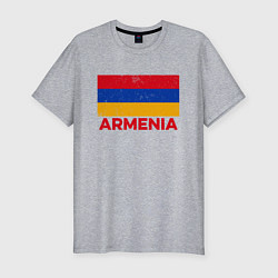 Мужская slim-футболка Armenia Flag