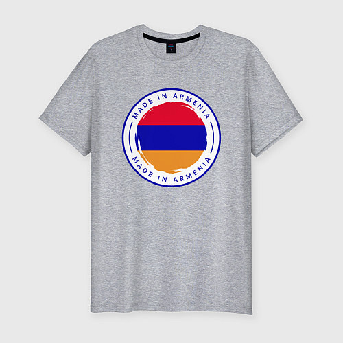 Мужская slim-футболка Сделано в Армении / Меланж – фото 1