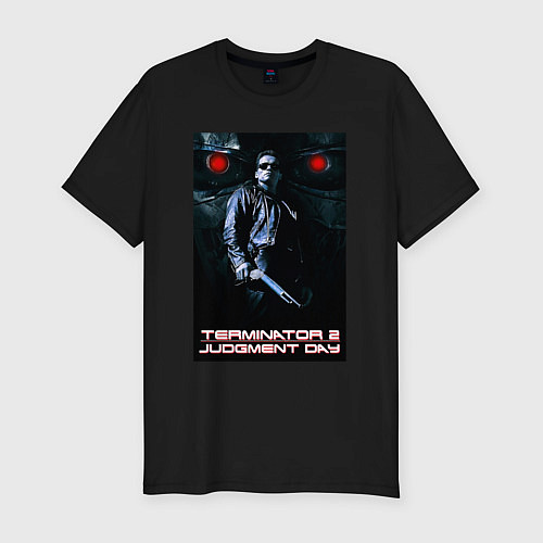 Мужская slim-футболка Terminator JD / Черный – фото 1