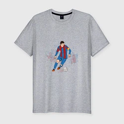 Мужская slim-футболка Известный футболист