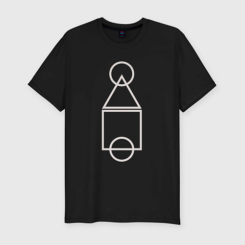 Мужская slim-футболка Игра в кальмара: схема / Черный – фото 1