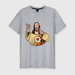 Мужская slim-футболка Dogma - smile Jesus like