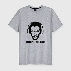Мужская slim-футболка Dr House music