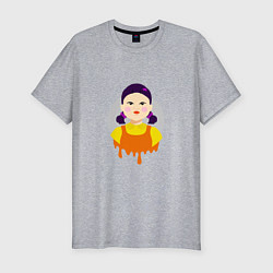 Мужская slim-футболка Игра в кальмара: Кукла