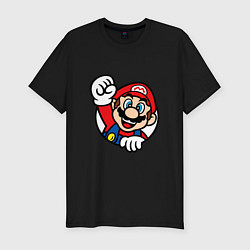 Мужская slim-футболка MarioFace