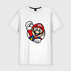 Мужская slim-футболка MarioFace