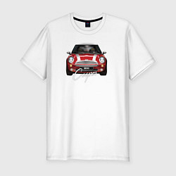 Футболка slim-fit Авто Mini Cooper, цвет: белый