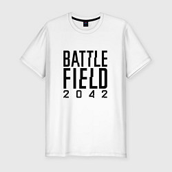 Мужская slim-футболка BATTLEFIELD 2042 LOGO БАТЛФИЛД 2042 ЛОГО