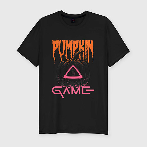 Мужская slim-футболка Pumpkin Game / Черный – фото 1
