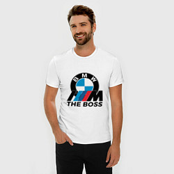 Футболка slim-fit BMW BOSS, цвет: белый — фото 2