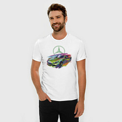 Футболка slim-fit Mercedes V8 Biturbo motorsport - sketch, цвет: белый — фото 2