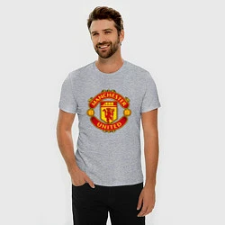 Футболка slim-fit Манчестер Юнайтед логотип, цвет: меланж — фото 2