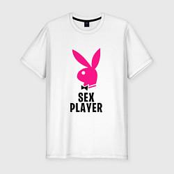 Мужская slim-футболка СЕКС ИГРОК PLAYBOY