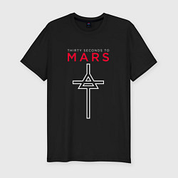 Мужская slim-футболка 30 Seconds To Mars, logo