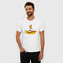 Футболка slim-fit The Beatles Yellow Submarine в дудл стиле, цвет: белый — фото 2