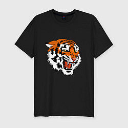 Футболка slim-fit Smiling Tiger, цвет: черный