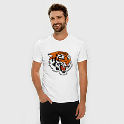 Футболка slim-fit Smiling Tiger, цвет: белый — фото 2