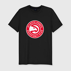 Мужская slim-футболка Атланта Хокс логотип