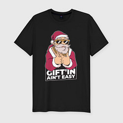 Мужская slim-футболка Santa Gangster