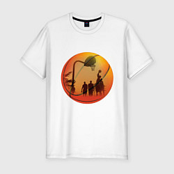 Мужская slim-футболка Баскетбол навсегда