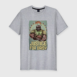 Мужская slim-футболка JUSTICE FOR DAISY DOOM