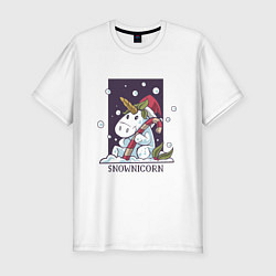 Футболка slim-fit Snownicorn, цвет: белый