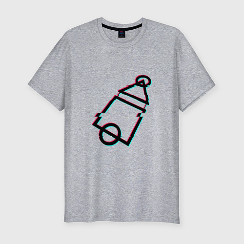 Мужская slim-футболка Logo Squid Game / Меланж – фото 1