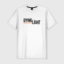 Футболка slim-fit DYING LIGHT GOOD NIGHT & GOOD LUCK LOGO, цвет: белый