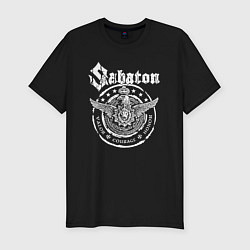 Футболка slim-fit Белый логотип Sabaton, цвет: черный