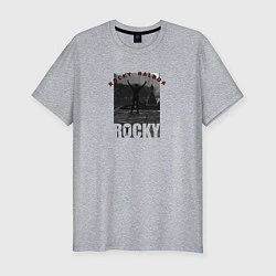 Мужская slim-футболка Rocky Balboa Рокки Бальбоа