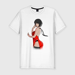 Футболка slim-fit Ada Wong from Resident Evil, цвет: белый