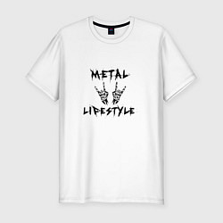 Мужская slim-футболка Металлика Metallica рок