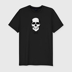 Футболка slim-fit Smiling Skull, цвет: черный