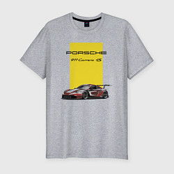 Футболка slim-fit Porsche Carrera 4S Motorsport, цвет: меланж