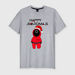 Мужская slim-футболка HAPPY SQUIDMAS