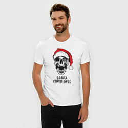 Футболка slim-fit Santa Claus from hell, цвет: белый — фото 2