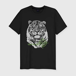 Мужская slim-футболка Год белого тигра 2022
