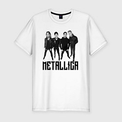 Футболка slim-fit Metallica - cool guys!, цвет: белый