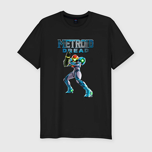 Мужская slim-футболка Metroid Dread Метроид Дреад / Черный – фото 1