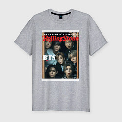 Мужская slim-футболка BTS БТС на обложке журнала