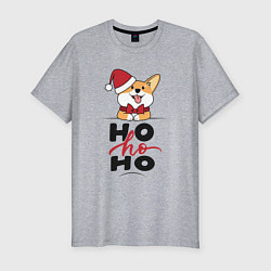 Футболка slim-fit Corgi Ho ho Ho, цвет: меланж