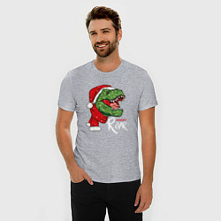 Футболка slim-fit T-rex Merry Roar, цвет: меланж — фото 2