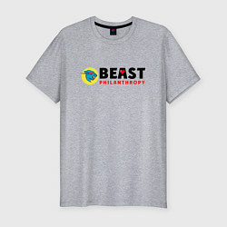 Футболка slim-fit Mr Beast Philanthropy, цвет: меланж