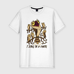 Мужская slim-футболка I sing in a choir!