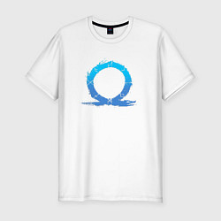 Мужская slim-футболка CBVDJK СИМВОЛ КРАТОСА, БОГ ВОЙНЫ