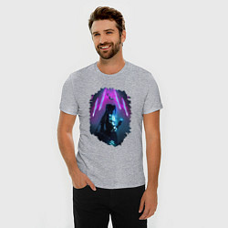 Футболка slim-fit ДЖИНКС, ЛИГА ЛЕГЕНД ARCANE JINX, цвет: меланж — фото 2