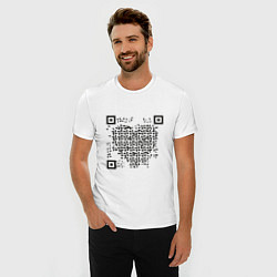 Футболка slim-fit QR Love, цвет: белый — фото 2