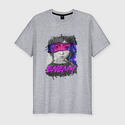 Мужская slim-футболка Everywere My Enemy