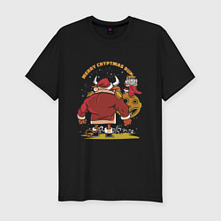 Мужская slim-футболка Merry Christmas Run