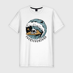 Мужская slim-футболка Fuerteventura - surfing